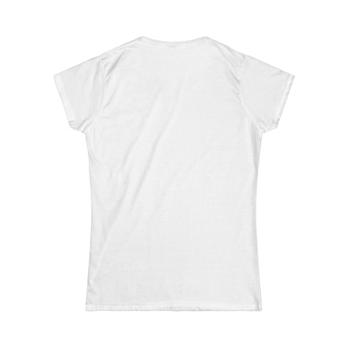 Baseball Mama Tee – Red White Blue Bow Softstyle Women's Shirt