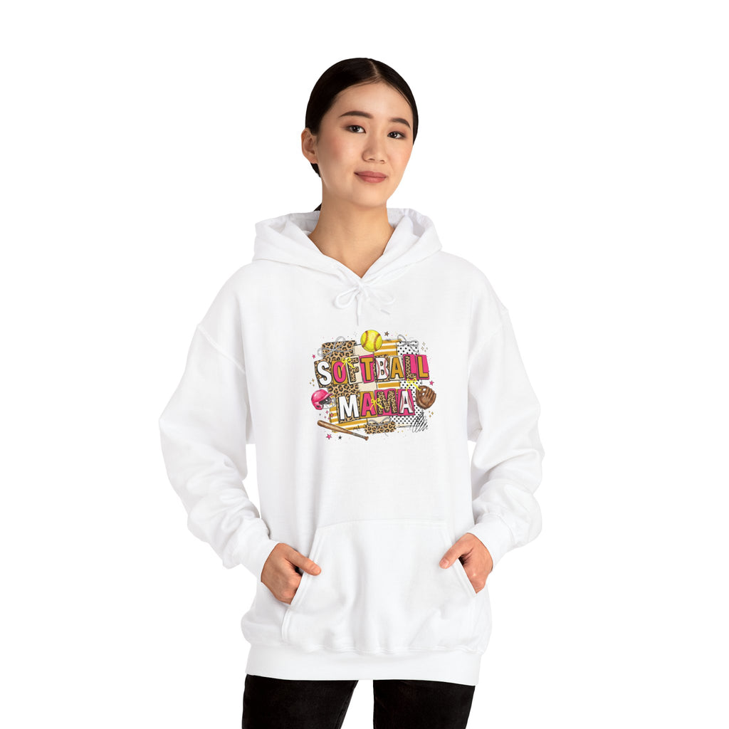 Softball Mama Hoodie — Leopard Print Softball Mom Pullover