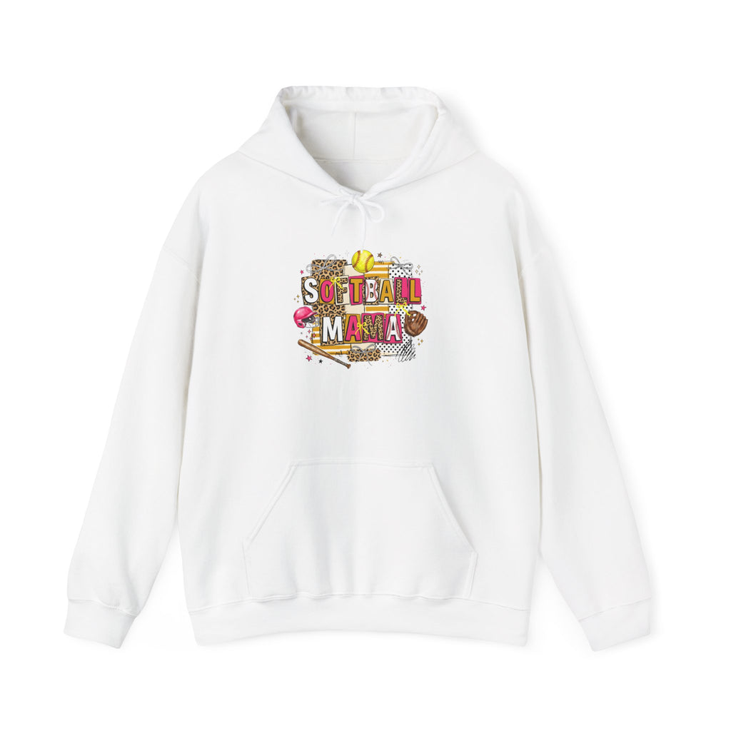 Softball Mama Hoodie — Leopard Print Softball Mom Pullover