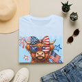 Patriotic 'Moo-rica' Cow T-Shirt — 4th of July American Flag Graphic Tee