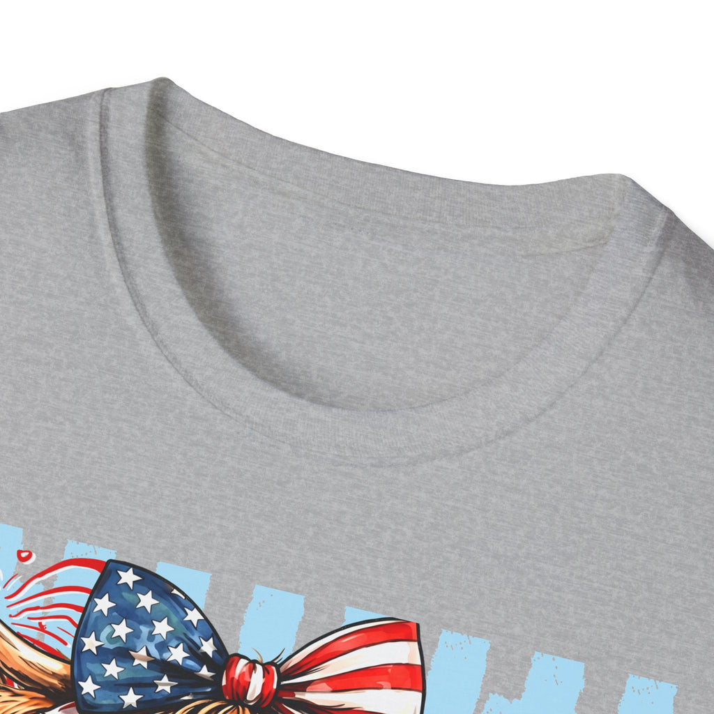 Patriotic 'Moo-rica' Cow T-Shirt — 4th of July American Flag Graphic Tee