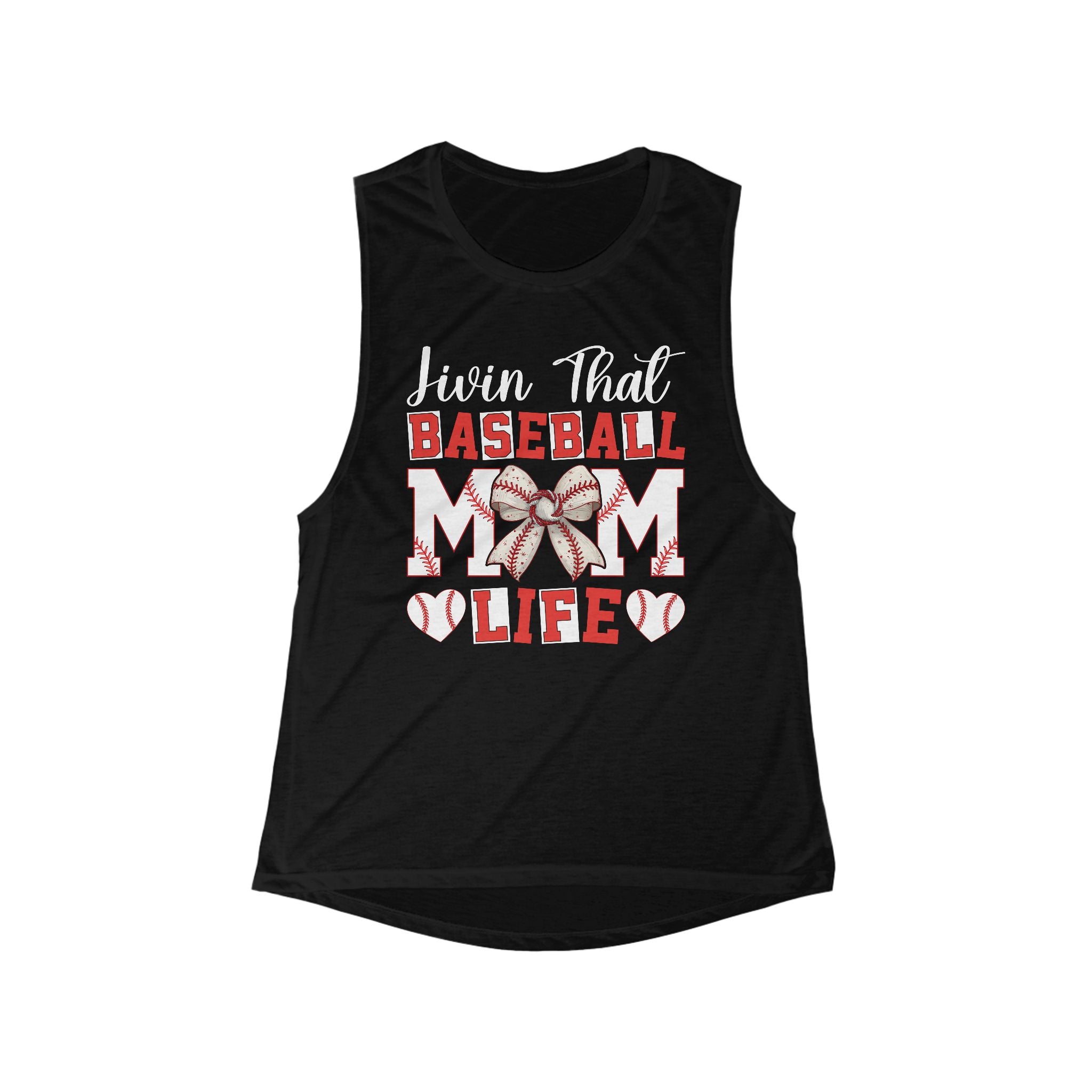 Baseball Mom Life Tank Top — 'Livin That Baseball Mom Life' Women's Muscle Tank