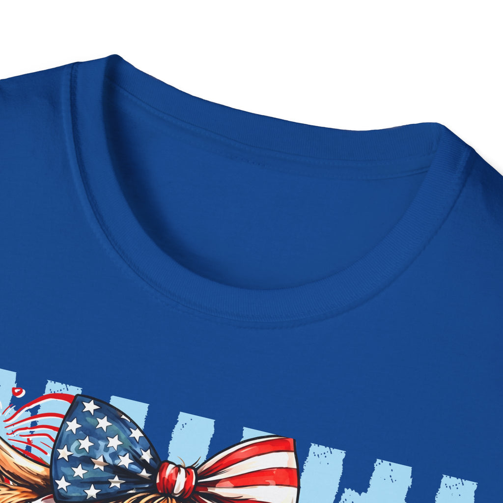 Patriotic 'Moo-rica' Cow T-Shirt — 4th of July American Flag Graphic Tee